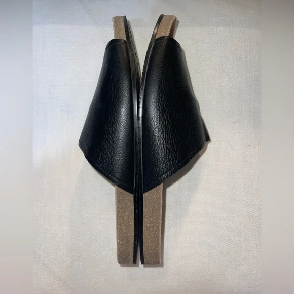 Chocolat Blu Black Leather Slides - Picture 3 of 7